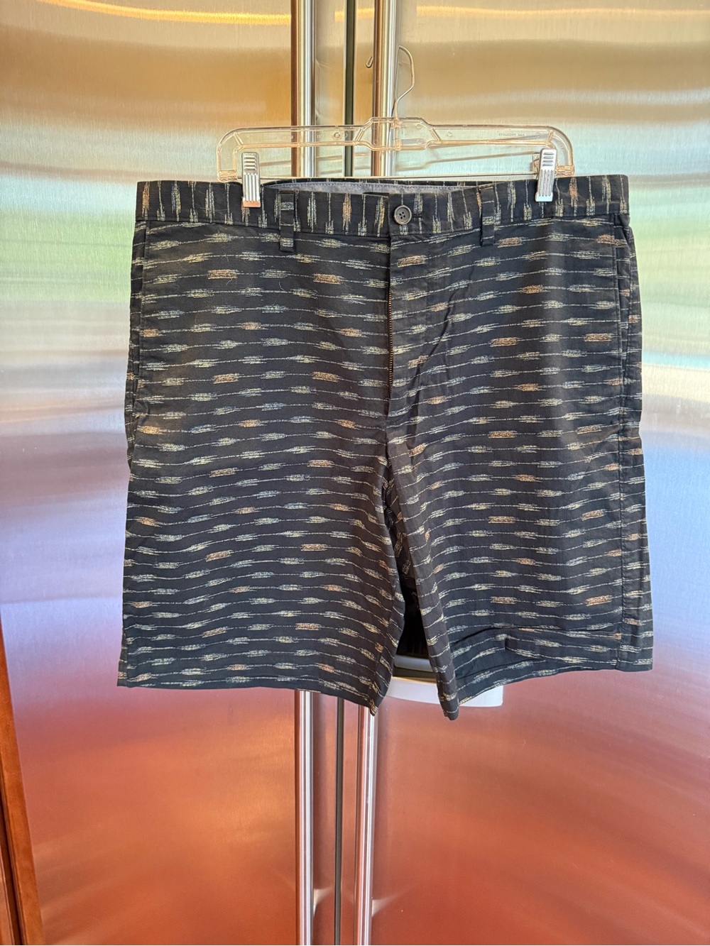 Banana Republic Black Shorts with Light Gray Pattern, size 38